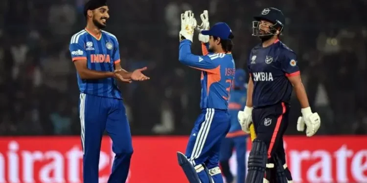 നമീബിയ 116ന് പുറത്ത്; 93 റൺസിന് ഇന്ത്യയുടെ റെക്കോർഡ് ജയം, ഗ്രൂപ്പിൽ ഒന്നാം സ്ഥാനത്ത്