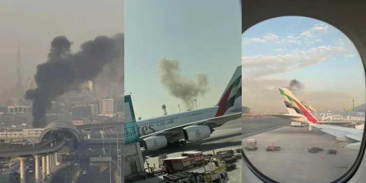 ദുബായിൽ ഡ്രോൺ ആക്രമണം; വിമാനത്താവളത്തിന് സമീപത്തെ ഇന്ധന ടാങ്കിൽ തീപിടിത്തം, പ്രവർത്തനം താൽക്കാലികമായി നിർത്തി