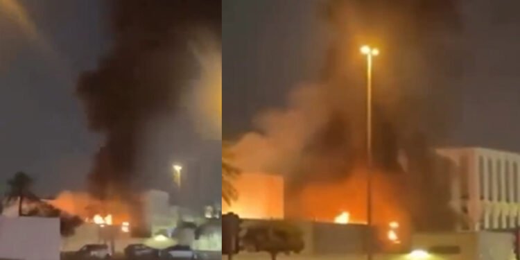 ദുബൈ യു.എസ് കോൺസുലേറ്റിന് സമീപം ഡ്രോൺ പതിച്ച് തീപ്പിടുത്തം; ആർക്കും പരിക്കില്ല