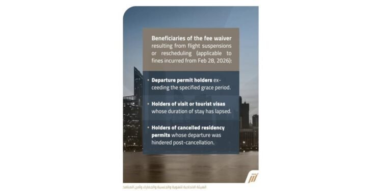 Relief for expatriates; fines waived for those whose visas have expired.