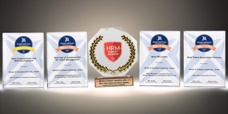 Achievement in human capital management; Dubai RTA wins five international awards.