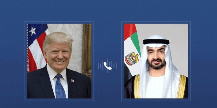 യു.എസ്​ പ്രസിഡന്‍റുമായി സംസാരിച്ച് യു.എ.ഇ ​പ്രസിഡൻറ്​ ശൈഖ്​ മുഹമ്മദ്​ ബിൻ സായിദ്​ ആൽ നഹ്​യാൻ