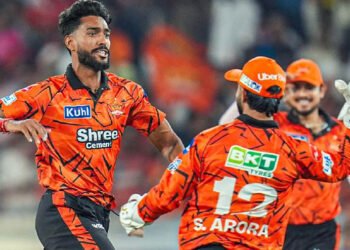 രാജസ്ഥാനെതിരെ ഹൈദരാബാദിന് 57 റൺസ് ജയം; ആദ്യ ഓവറിൽ തന്നെ മൂന്ന് വിക്കറ്റ് വീഴ്ത്തി പ്രഫുൽ ഹിഞ്ച്