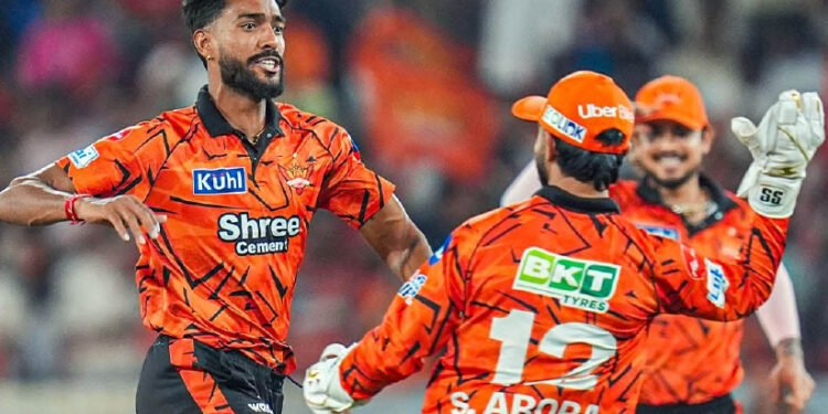 രാജസ്ഥാനെതിരെ ഹൈദരാബാദിന് 57 റൺസ് ജയം; ആദ്യ ഓവറിൽ തന്നെ മൂന്ന് വിക്കറ്റ് വീഴ്ത്തി പ്രഫുൽ ഹിഞ്ച്