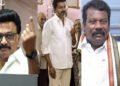തമിഴ്‌നാട്ടിലും ബംഗാളിലും പോളിങ് പുരോഗമിക്കുന്നു; താരങ്ങളും നേതാക്കളും വോട്ട് രേഖപ്പെടുത്തി