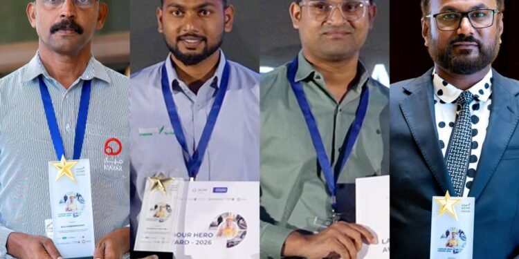 മരുഭൂമിയിലെ വിയർപ്പിന് ആദരം; അബുദാബിയിൽ ‘ലേബർ ഹീറോ’കളായി 4 മലയാളികൾ, കഠിനാധ്വാനത്തിന്റെ വിജയഗാഥ!