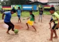 Massive cutouts of Lionel Messi erected by football fans in Kerala ahead of the 2026 World Cup final.
