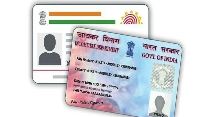 Indian expat reviewing tax documents and checking PAN card status online on a laptop.