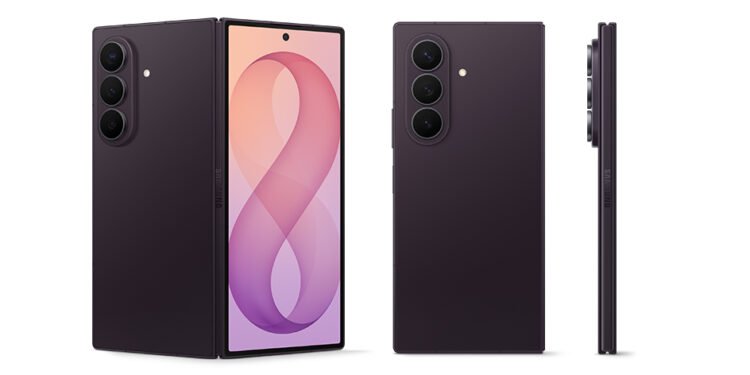 Samsung Galaxy Z Fold8 Ultra unfolded showing inner display and rear camera setup