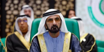 His Highness Sheikh Mohammed bin Rashid Al Maktoum inspecting developmental projects in Dubai