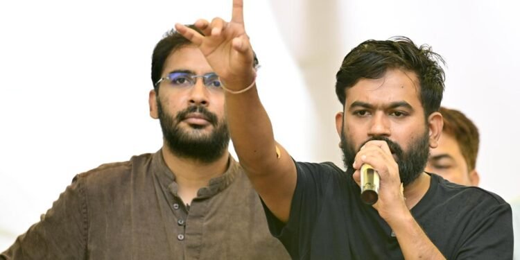 Protesters and civic activists during a CJP public demonstration in New Delhi.