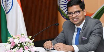 Consul General of India Dr E. Vishnu Vardhan Reddy addressing media in Dubai