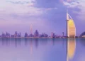 Skyline of Dubai showcasing digital infrastructure and modern urban transport