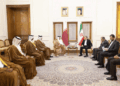 Qatari Prime Minister Sheikh Mohammed bin Abdulrahman Al Thani met with Iranian Foreign Minister Abbas Araghchi in Tehran to discuss de-escalation and the Strait of Hormuz.