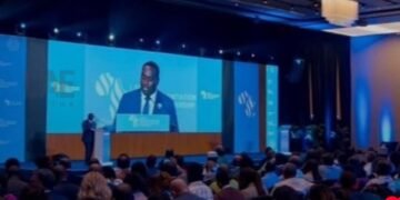 H.E. Abdulla Ahmed Balalaa speaking on global water security and African partnerships