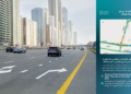 E22 Abu Dhabi Al Ain Road directional sign and highway view