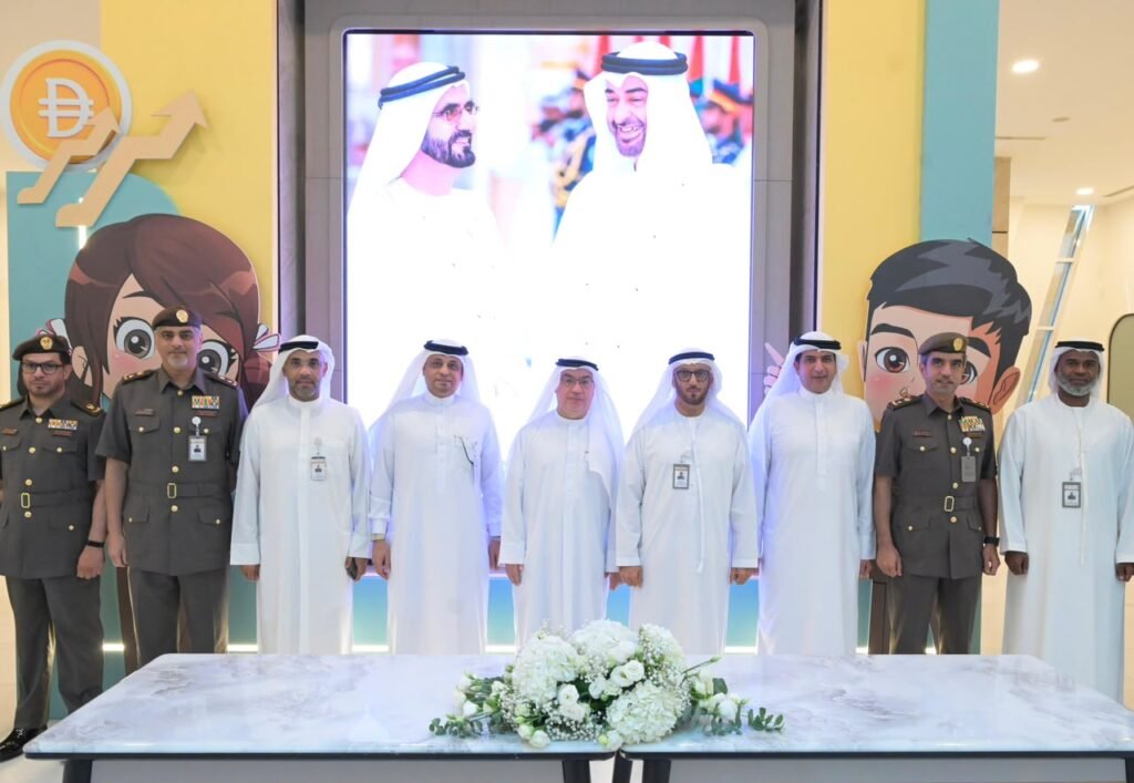 Officials signing a digital MoU agreement for labor welfare in Dubai