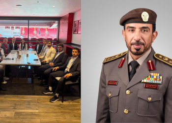 GDRFA Dubai delegation led by Colonel Expert Khalid Ahmed Bin Madiya Al Falasi meeting with SAS executives