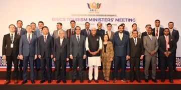 UAE Minister of Economy and Tourism Abdulla bin Touq Al Marri at the BRICS Tourism Ministers Meeting in Jaipur
