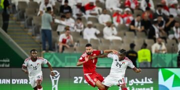 The UAE national football team advanced to the Gulf Cup 27 semi-finals after a commanding 3-0 win over holders Bahrain at Prince Abdullah Al-Faisal Stadium in Jeddah.