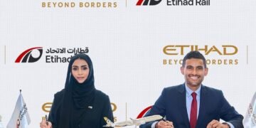 Etihad Airways and Etihad Rail sign an agreement to integrate air and rail services across the UAE, introducing dedicated airport shuttles and single-ticket bookings.