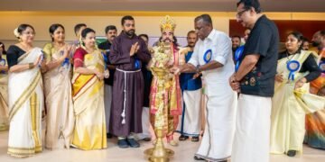SB and Assumption College Alumni UAE Chapter celebrated Onam with 'Ormappookkalam 2026' in Ajman, inaugurated by Kuttanad MLA Reji Cherian.