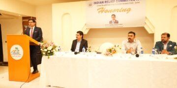 Consul General Dr. E. Vishnu Vardhan Reddy met Indian expatriate and business leaders at an Indian Relief Committee reception in Ras Al Khaimah.