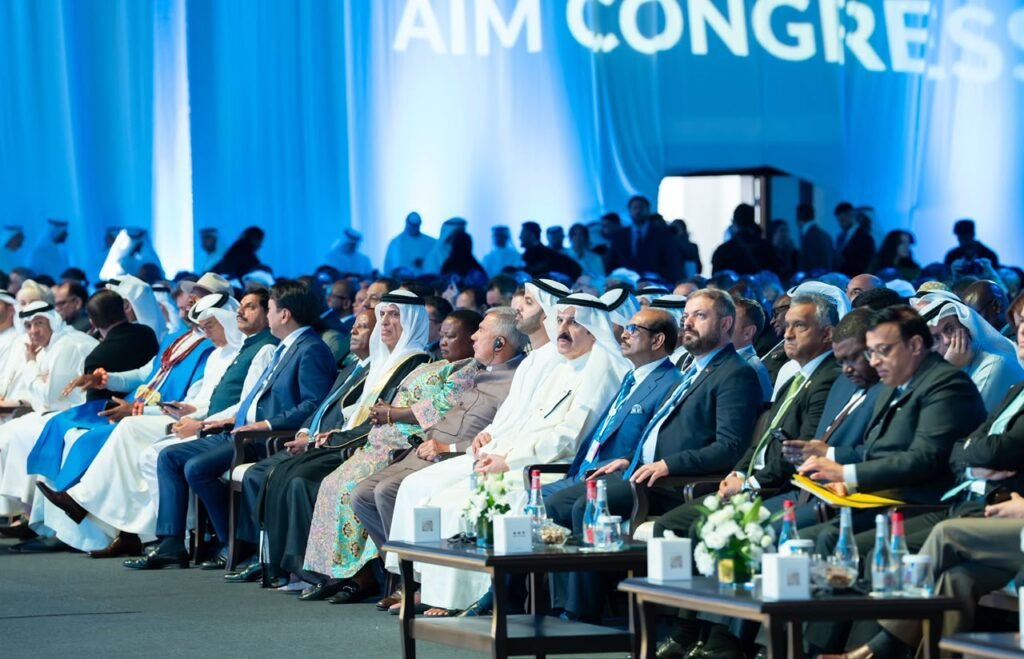 The 15th AIM Congress 2026 opens at Dubai World Trade Centre. LuLu Group Chairman Yusuff Ali and Indian state delegations explore trade and investment ties.