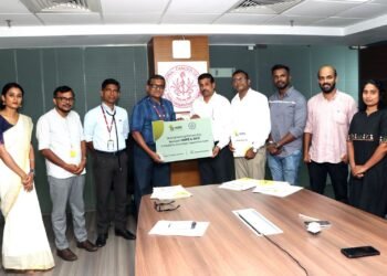 RCC Director Dr. Rajaneesh Kumar and Hope Foundation Chairman K.K. Harris signing the pediatric oncology MoU in Thiruvananthapuram