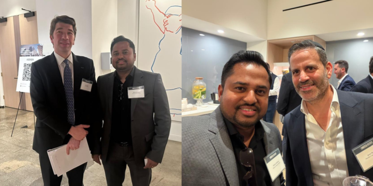 Midhun's Money Market founder Midhun Panikkassery participated in the Investors & Private Equity Forum in New York, interacting with Blackstone REIT CEO Katie Keenan.
