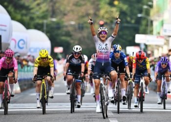 UAE Team L'IMAD rider Eleonora Gasparrini secured her first victory of the 2026 season with an emphatic sprint win at the Tre Valli Varesine Women's Race.