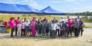 Students from North Gate British School and the Ajman Tourism Department planted 45 mangrove saplings at Al Zorah Beach, marking 45 years of Sheikh Humaid's leadership.