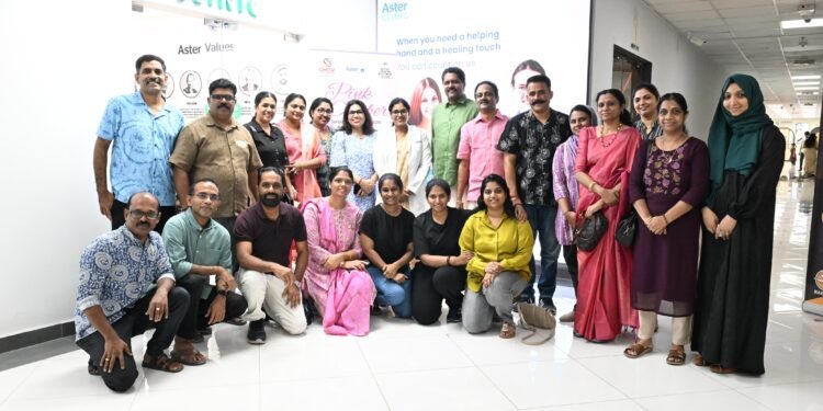 AKCAF Health and Fitness Club organized a free breast cancer screening camp at Aster Clinic in Muhaisnah, Dubai, promoting early detection during Pink October.