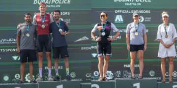 GDRFA Dubai sweeps the women's sprint division and secures silver in the men’s Olympic distance relay at the Dubai Police Triathlon. Read the full results.